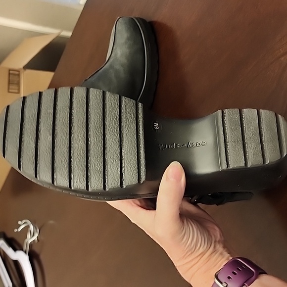 Easy Spirit black slip on clogs  Sz 8 - Picture 5 of 10